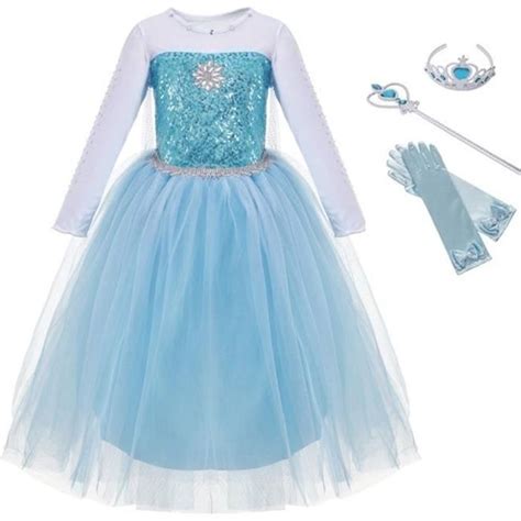 D Guisement Princesse Elsa Reine Des Neiges Pour Filles Findpitaya