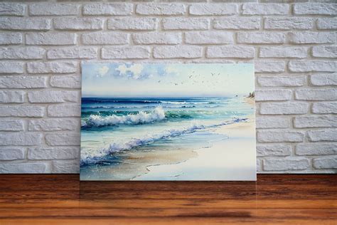 Framed Ocean Art, Beach Wall Art, Framed Wall Art, Living Room Wall ...