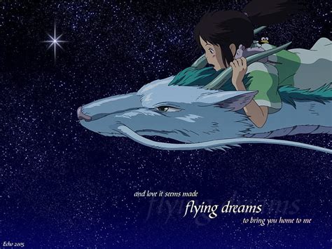 Chihiro And Haku Flying