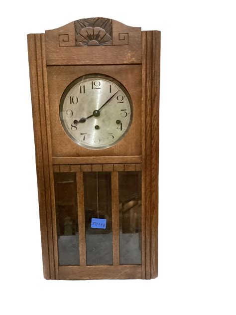 Lot 1920s Oak Regulator Clock