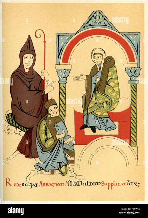 Emperor Henry Iv Kneeling In Front Of The Countess Matilda Of Canossa