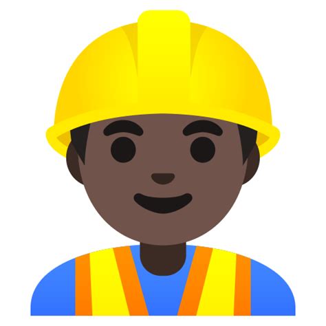 Pedreiro Pele Escura Emoji