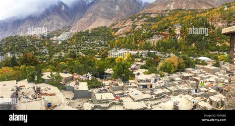 Landscape Autumn View Of Altit Village In Hunza Valley Gilgit