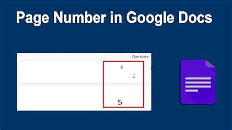 How To Add Page Number In Google Docs Document Youtube