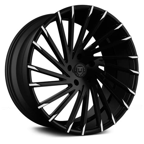 LEXANI® WRAITH Wheels - Gloss Black with Machined Tips Rims