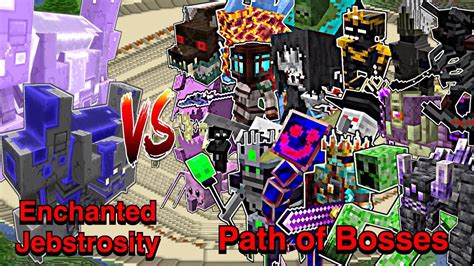 Minecraft Mobs Battle Enchanted Jebstrosity Crimson Steve S More