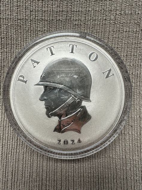 2024 Republic Of Liberia Patton 5 Oz 9999 Silver Coin Bu In Capsule Ebay