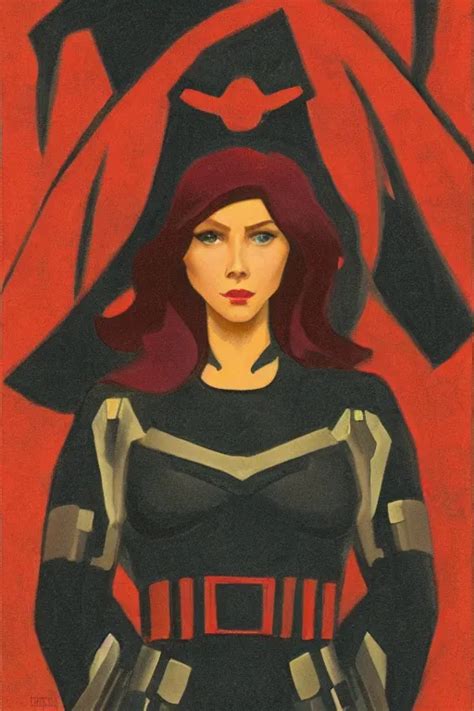 Black Widow Natasha Romanova Marvel Artwork By Stable Diffusion