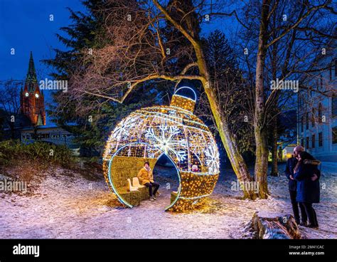 Christmas In Bergen Norway Stock Photo Alamy