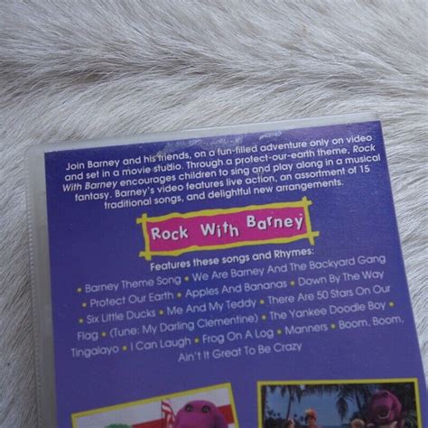 Vintage BARNEY Rock With Barney VHS Vtg Grelly USA