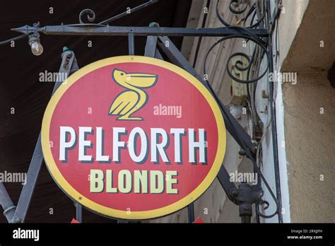Bordeaux France Pelforth Blonde Sign Logo Bar French Brewery Flight Pilsner
