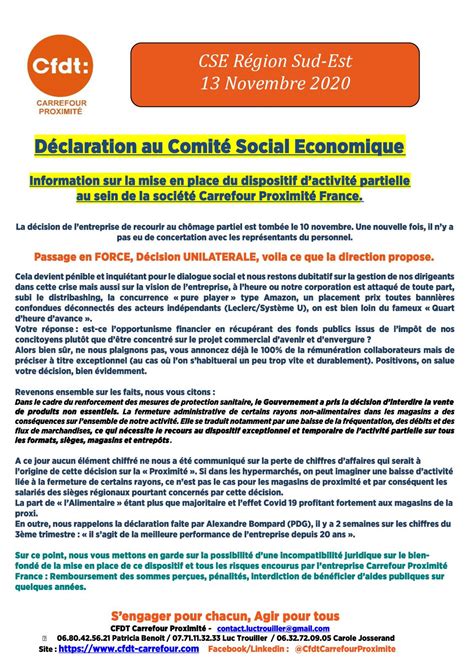 Calaméo 2020 11 13 Déclaration CSE SUD EST