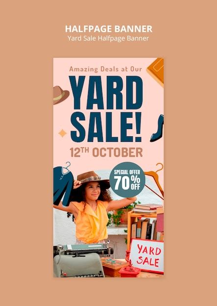 Free PSD | Yard sale banner template