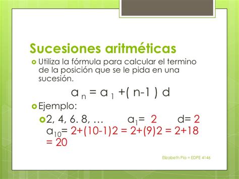 Ejemplos De Sucesiones Aritmeticas