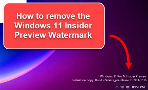 How To Remove Insider Preview Evaluation Copy Watermark From Windows