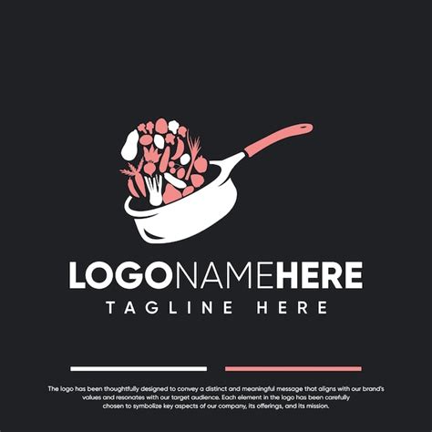 Premium Vector | Free vector flat design food logo template