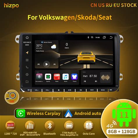 Hizpo Car Multimedia Player 2din Android 12 Radio For Vw Volkswagen