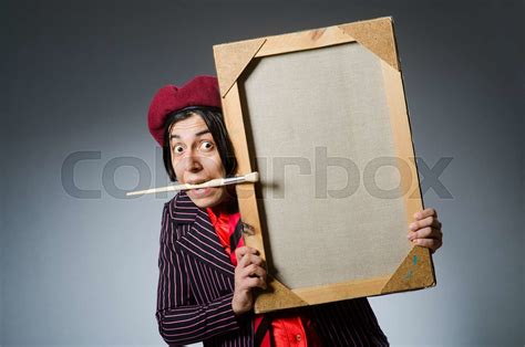 funny artist   artwork stock image colourbox