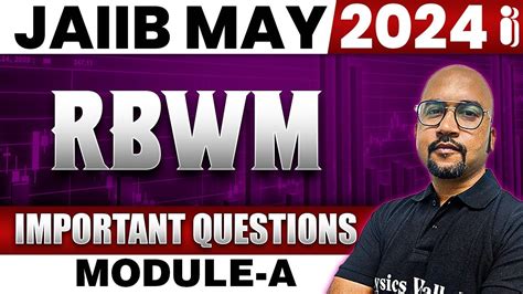 JAIIB May 2024 RBWM Module A Important Questions By Bhaskar Sir