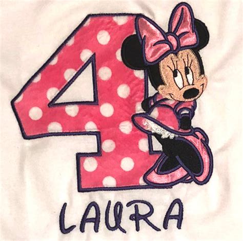 Minnie Mouse Hot Pink Purple 4th Birthday Outfit Shirt Tutu Etsy