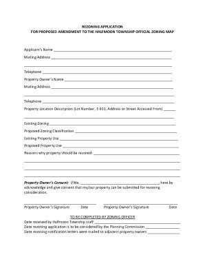 Fillable Online REZONING WORKSHEET FORM Fax Email Print PdfFiller