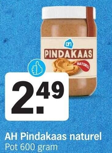 Ah Pindakaas Naturel Pot Gram Aanbieding Bij Albert Heijn