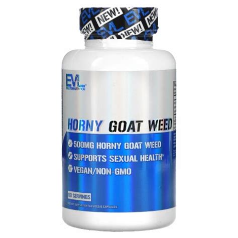 EVLution Nutrition Horny Goat Weed 500 Mg 60 Veggie Capsules 60