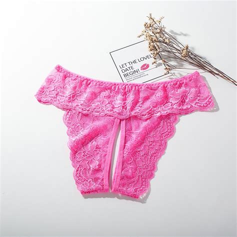 Sexy Panties Plus Size Lace Underwear Open Crotch Lingerie Seluar Dalam Wanita Seksi 大码性感内裤