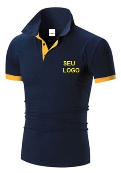 Camisa Gola Polo Personalizada Logomarca Bordada Elo