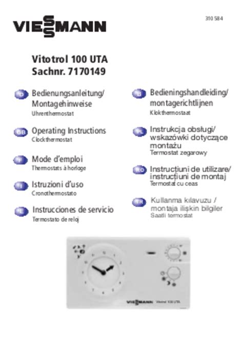 Conexiune listă A trecut termostat viessmann vitotrol 100 Deosebi