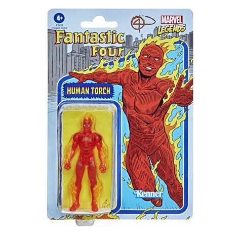 Hasbro Marvel Legends Series 375 Inch Retro 375 Collection Human Torch