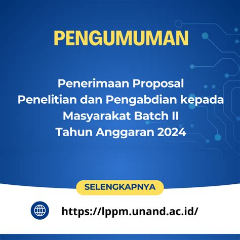 Pengumuman LPPM Universitas Andalas