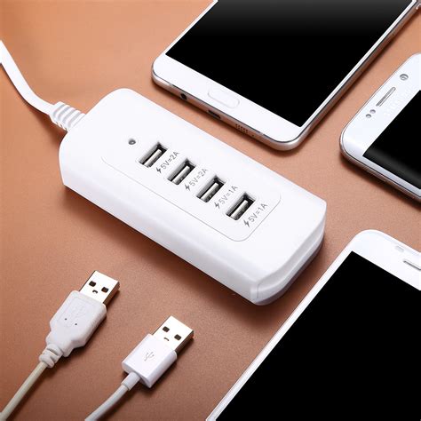 Poweradd 4 Port Usb Wall Charger Fast Charging Station For Multiple