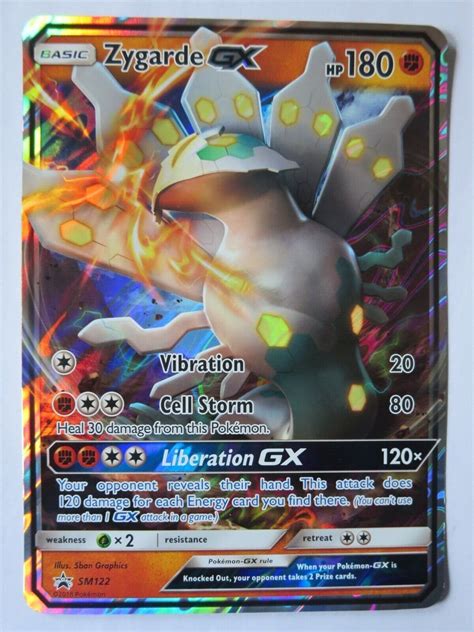 Zygarde Gx Shiny Ultra Rare Sm122 Promo Pokemon Decent Shape Tp Values