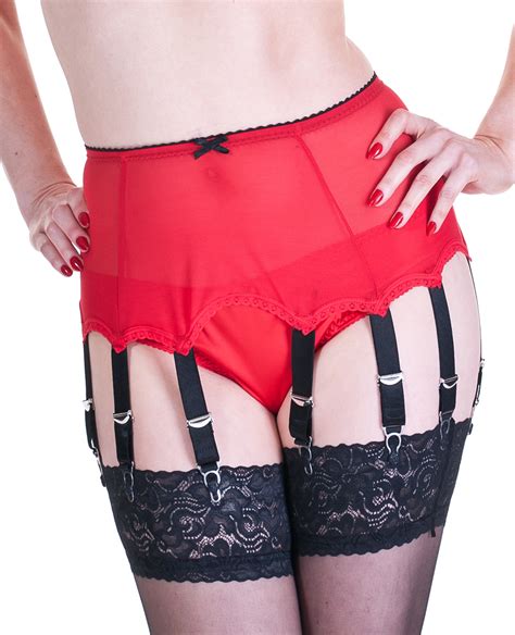 080 10 Strap Sheer Powernet Suspender Belt Revival Lingerie