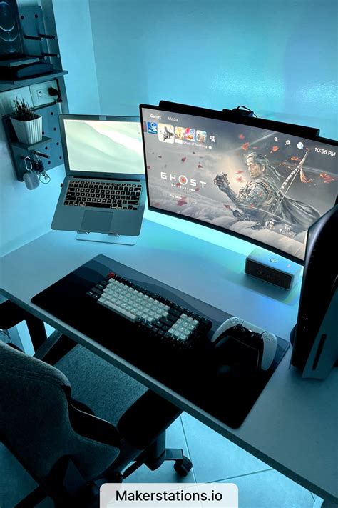 Elevate Your Gaming Experience with a Stylish Blue Lit Desk Setup