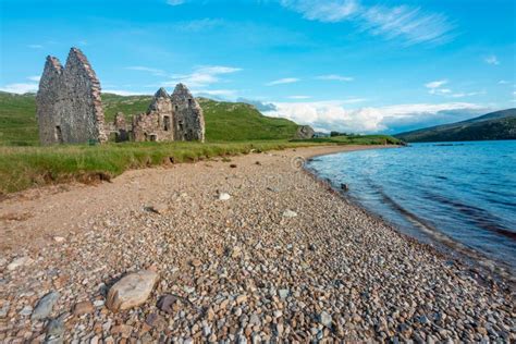 Calda House Ruins And Beach At Loch Assynt Historical Landmark Lairg