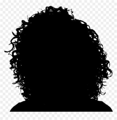 Curly Hair Silhouette Png