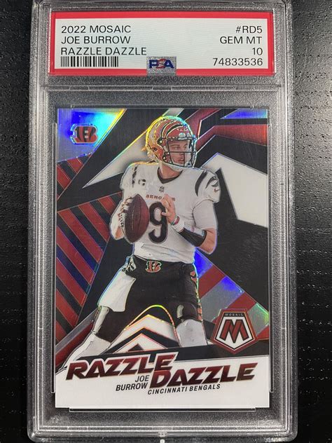 Panini Mosaic Rd Joe Burrow Razzle Dazzle Psa Ebay