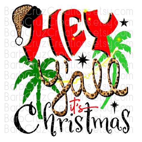 Hey Y'all It's Christmas Country Christmas Holidays - Etsy