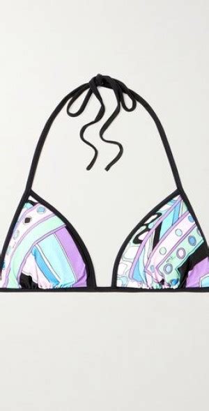 Pucci Printed Triangle Bikini Top