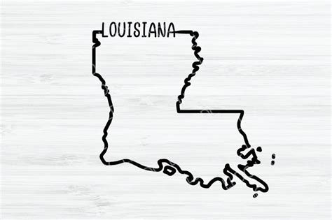 Louisiana Outline SVG. Louisiana Vector File. Louisiana Design ...