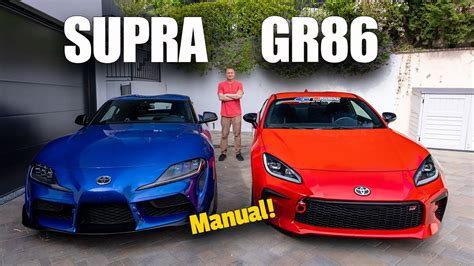 Toyota Supra Manual Vs Gr86 Manual Worth 2x The Price Youtube