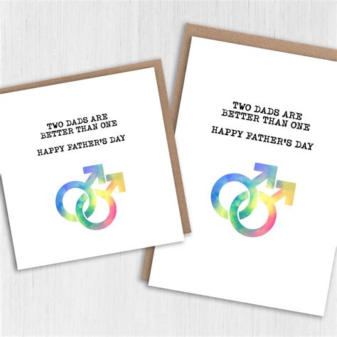 Lgbtq Father S Day Card For Dad Daddy Father Gay Etsy