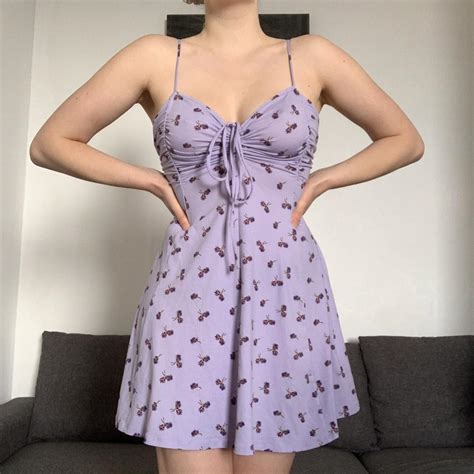 PURPLE MINI DRESS Stunning lilac light purple floaty... - Depop