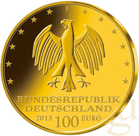 1 2 Unze Goldmünze 100 Euro Dessau Wörlitz 2013 A