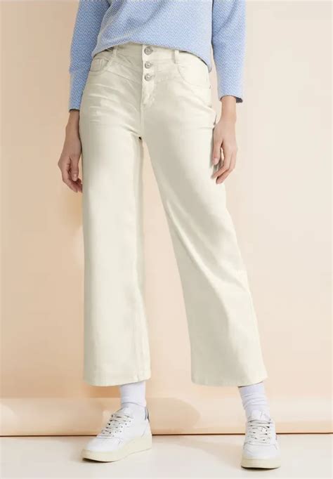 Street One Jean Culotte Coupe Classique Pour Femmes En Beige Street One