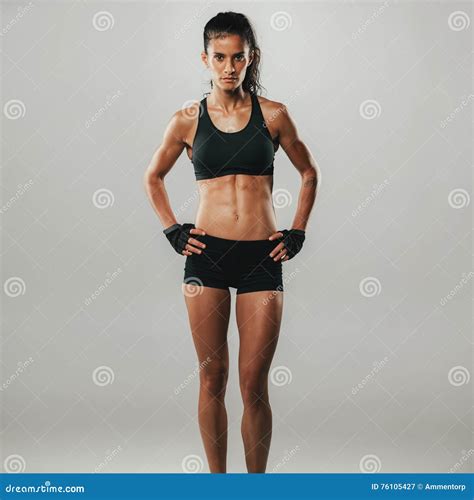 Fit Healthy Young Woman With A Strong Body Stock Image Image Of