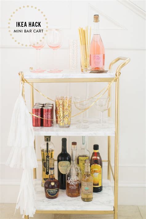 Ikea Hack DIY Mini Bar Cart Ikea Bar Cart Diy Bar Cart Ikea Bar