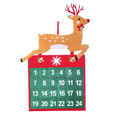 Coffret de décoration Calendrier de l avent suspendu pour 24 jours de